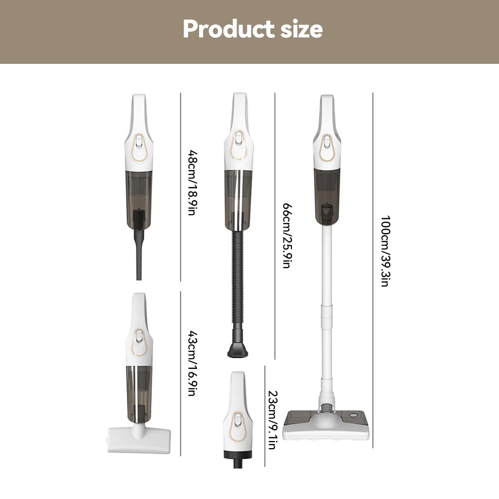 Kidmis Kabelloser Staubsauger Testsieger, Akku Staubsauger, Integrierter Kabelloser Handstaubsauger zum Saugen und Wischen Beutelloser Akkusauger für Teppich Hartböden und Auto (#A)