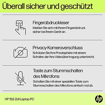 HP Laptop | 15,6" FHD Display | Intel Core i3-N305 | 8 GB DDR4 RAM | 512 GB SSD | Intel UHD Graphics | Windows 11 Home | QWERTZ | Jet Black
