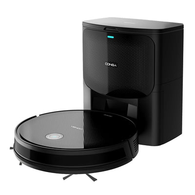 Cecotec Staubsaugerroboter mit Selbstentleerungsbasis Conga 2499 Ultra Home Advanced, Gyroskop-Technologie, 2100Pa, App, Multifunktionsbürste, 2 Seitenbürsten, Mop, automatische Beutelerkennung 3L