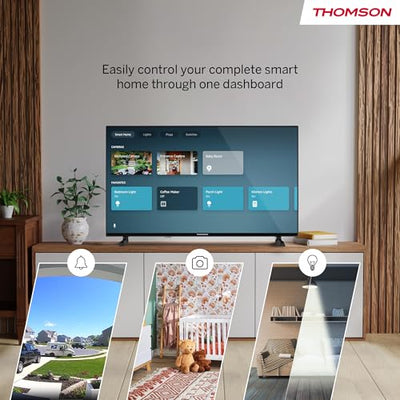 Thomson 43 Zoll (109 cm) UHD LED Smart TV mit Fire TV, Alexa Sprachsteuerung, AirPlay, Wi-Fi, Triple Tuner (Kabel/Satellit/Antenne), Bluetooth 5.0, HDMI, USB, AV IN, CI+, 43UF4S35