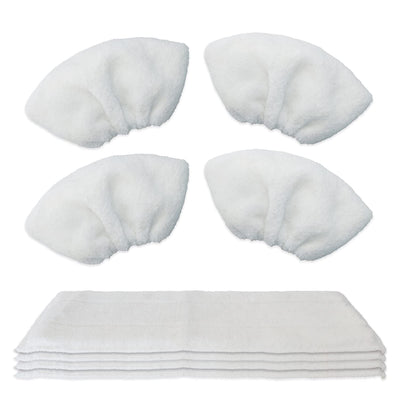 8 Mikrofaser-Tuchset waschbar, für Kärcher Dampfreiniger EasyFix SC 2, SC 3, SC 4, SC 5 (4 Bodendüse + 4 Handdüse)