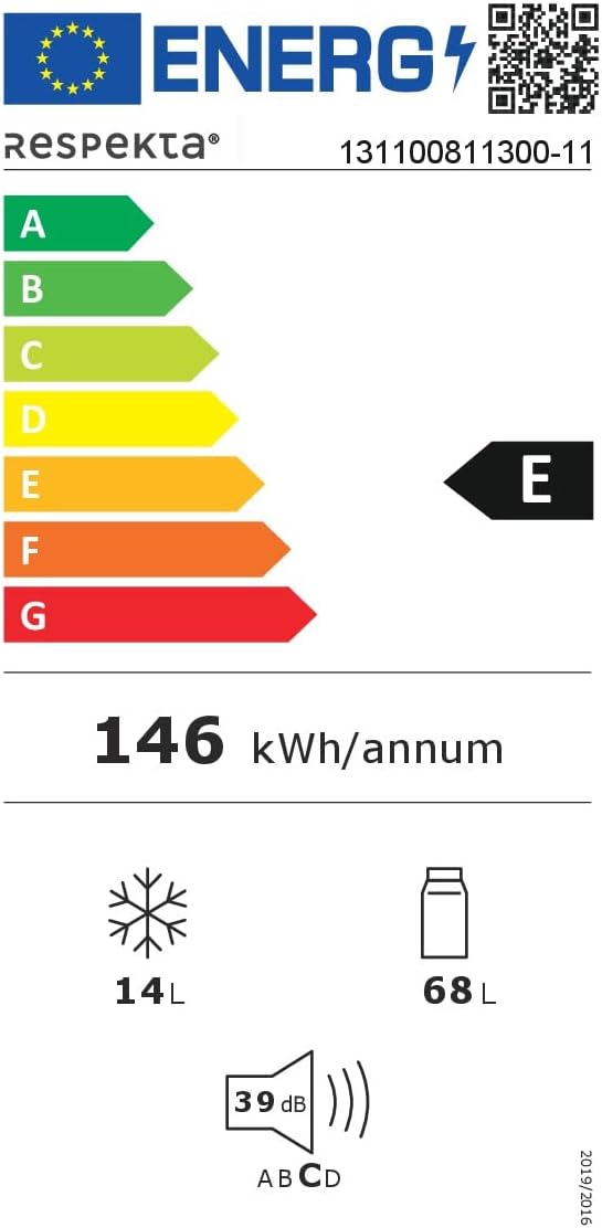 respekta Kühlschrank 3* Gefrierfach Unterbau Dekorfähig 82 Liter UKS 110-11