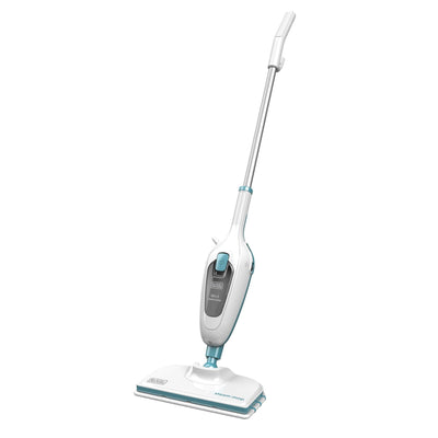 BLACK+DECKER 1300W 10-in-1 Dampfbesen Steam Mop Deluxe (Dampfreiniger für hygienische, gründliche Sauberkeit, großes Zubehörset + herausnehmbares Handdampfgerät, einfache Bedienbarkeit) FSMH13E10