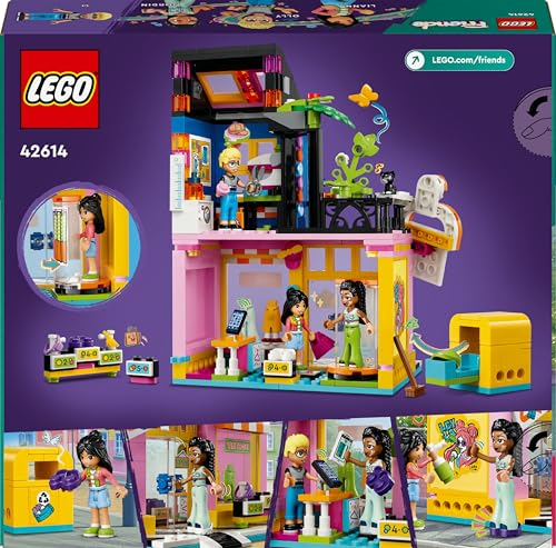 LEGO Friends Vintage-Modegeschäft, Bausatz für Kinder mit Spielzeug-Laden, Figuren und Katze, Modell für Rollenspiele zur sozial-emotionale Entwicklung, Geschenk für 6-jährige Mädchen und Jungen 42614