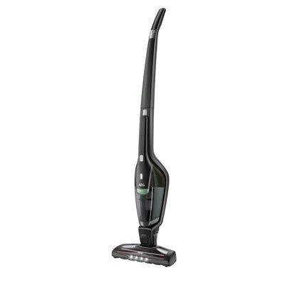 AEG Ergorapido CX7-2-45MÖ 2in1 Akku Staubsauger/50% Recyclingmaterial/beutellos/bis zu 45 min Laufzeit/freistehend/180° Drehgelenk /Bürstenreinigungsfunktion/LED-Lichter/18.5W/ 0.5L/schwarz,grün