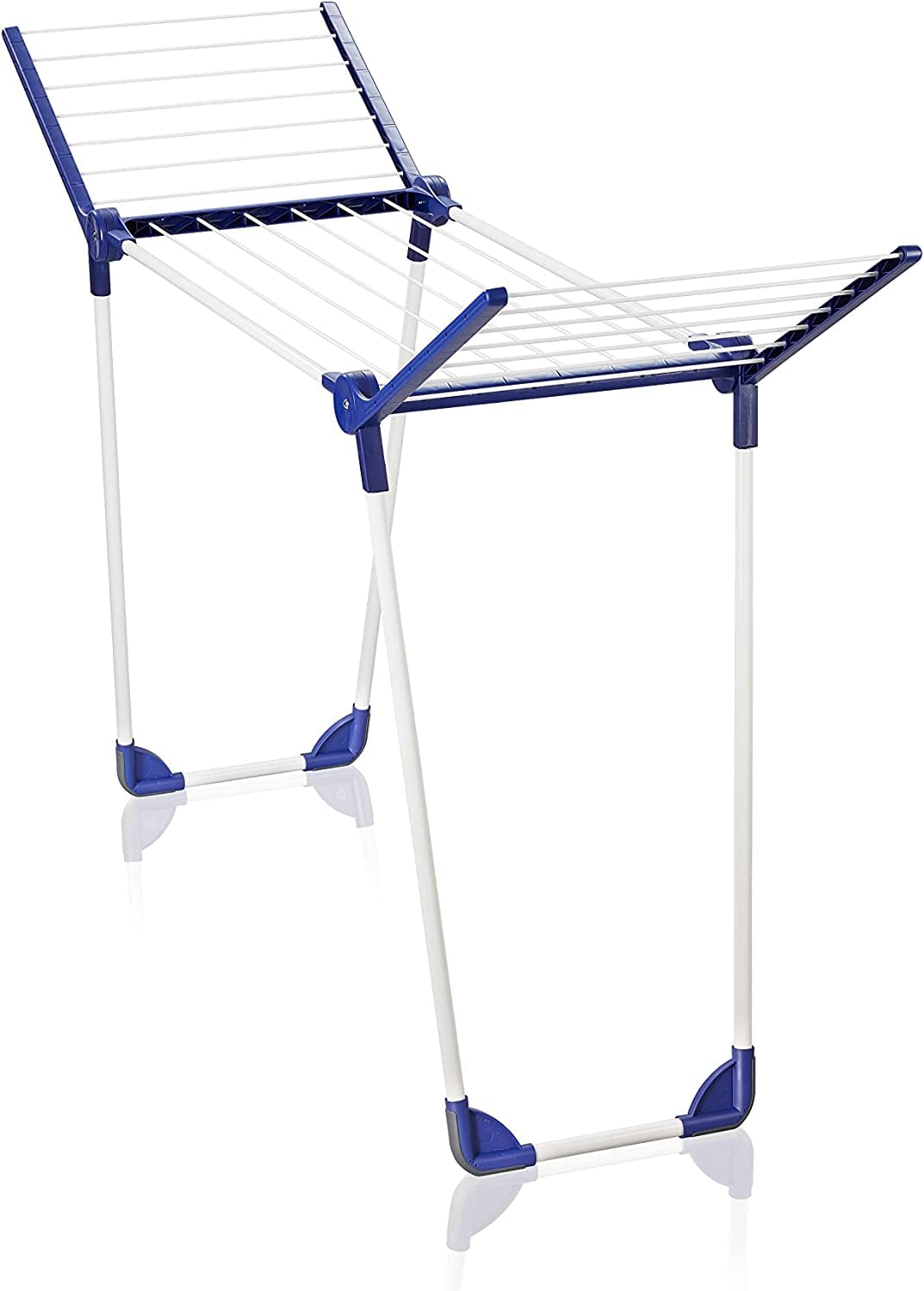 Leifheit Standtrockner Pegasus 120 Solid Compact, standfester Badewannentrockner mit Flügeln, platzsparendes Trocknen in der Badewanne, sehr kleiner Flügelwäschetrockner für Single Haushalte