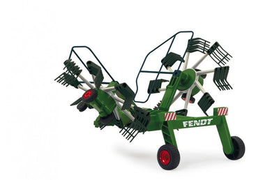 JAMARA 412589 - Fendt Former für RC Fendt Traktor 405035 - rotierende Zinken während des Fahrbetriebs, ferngesteuerte hochklappbare Auslegerarme, Anhängerkupplung vorne, grün