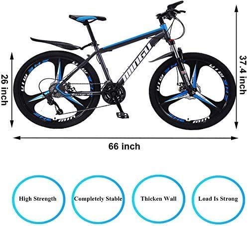 26 Zoll 21 Gang Herren Mountainbike High Carbon Stahl Hardtail Mountainbike mit Vorderradfederung Einstellbarer Sitz 21 Gang