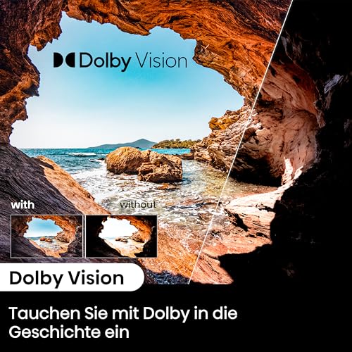 Hisense 43E6NT 108cm (43 Zoll) Fernseher, 4K UHD Smart TV, Precision Colour, HDR, Dolby Vision, 60Hz, Triple Tuner DVB-C/S/S2/T/T2, WiFi, HDMI 2.1, Bluetooth, Alexa Built-in, Schwarz, [2024]