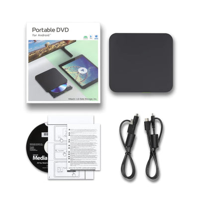Hitachi LG GP96Y Externer CD DVD Laufwerk USB C, Brenner Laufwerk für Android, Portable Player Brenner Kompatibel mit PC (Windows, Mac, Fire)