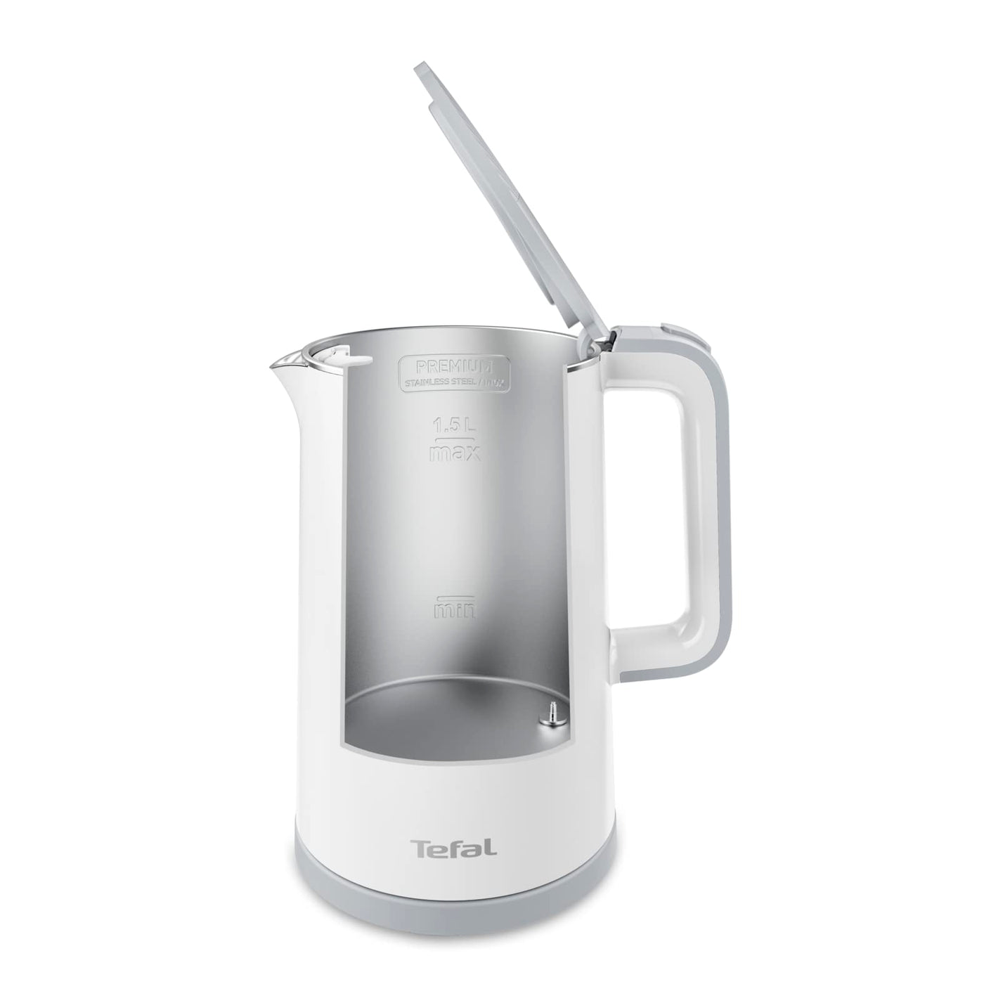 Tefal KO6931 Sense Wasserkocher | 1,5 L Kapazität | Digitalanzeige | 5 Temperaturstufen | 360°-Sockel | Wasserstandsanzeige | herausnehmbarer Kalkfilter | 30 Minuten Warmhaltefunktion| 1800W | weiß