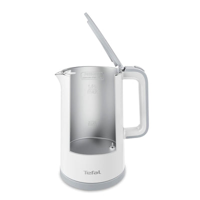 Tefal KO6931 Sense Wasserkocher | 1,5 L Kapazität | Digitalanzeige | 5 Temperaturstufen | 360°-Sockel | Wasserstandsanzeige | herausnehmbarer Kalkfilter | 30 Minuten Warmhaltefunktion| 1800W | weiß