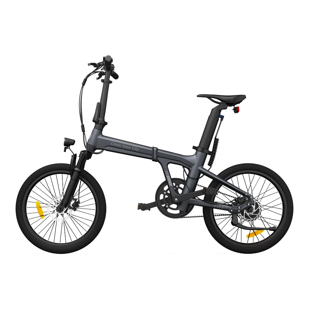 ADO E-Bike 2 × Air 20S E-Fahrrad Faltbar, klapprad Riemenantrieb,City Bike, 1 Gang, Hintermotor, ebike Damen/Herren,StVZO,ADO Smart APP,3,5-Zoll-IPS-Display (Gray+Blue)