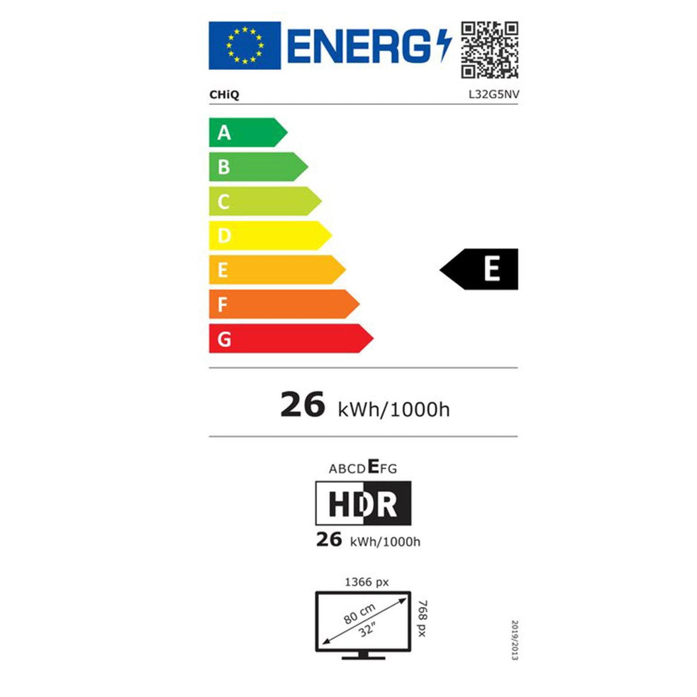 CHIQ 32 Zoll HD, Smart TV, HDR 10, Dolby Audio, Triple Tunner, Sprachassistent, Apple TV+, Prime Video, USB2.0, Works with Alexa, Neu 2024