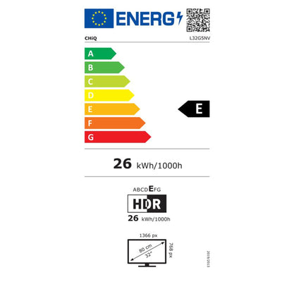 CHIQ 32 Zoll HD, Smart TV, HDR 10, Dolby Audio, Triple Tunner, Sprachassistent, Apple TV+, Prime Video, USB2.0, Works with Alexa, Neu 2024