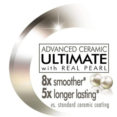 Remington Glätteisen [Testsieger] Pearl (hochwertige Keramikbeschichtung mit echten Perlen für eine gleichmäßige Wärmeverteilung) LCD-Display, 150-235°C, inkl. Aufbewahrungstasche, Haarglätter S9501