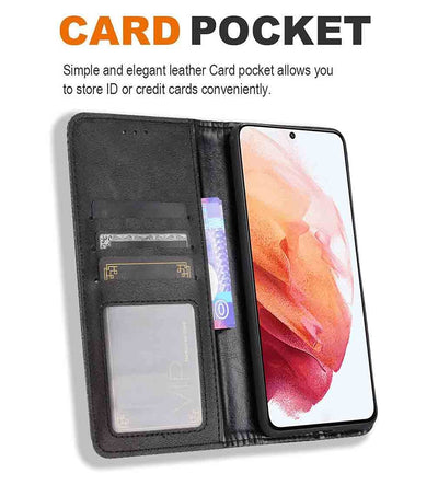 WBWONE Hülle für Samsung Galaxy A06, Premium TPU/PU Leder Klappbar Schutzhülle Tasche Handyhülle mit Standfunktion & Kartensteckplätzen, Schwarz