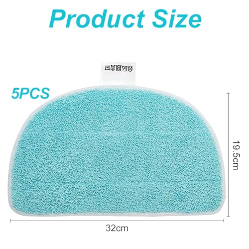 5 Stück Ersatzpad für Leifheit CleanTenso Power 2.0 Dampfreiniger 32x19.5cm Mikrofaser Dampfbesen Wischbezug für alle Böden Dampfmop Ersatz mit Klettunterseite für CleanTenso Power