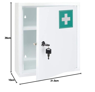 Haushalt International Medizinschrank aus Stahl - 31.5 x 10 x 36 cm