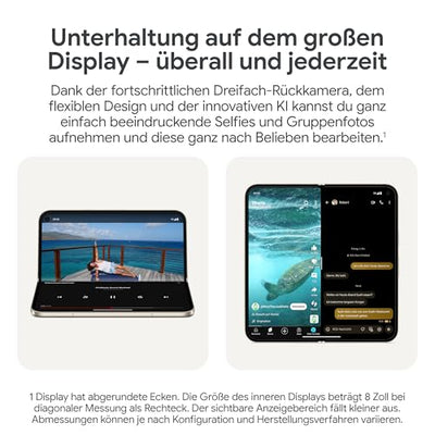 Google Pixel 9 Pro Fold – Android-Smartphone mit Gemini ohne SIM-Lock – fortschrittliches Dreifach-Rückkamerasystem – faltbares Display – Videos per Sprachbefehl steuern – Porcelain, 512GB