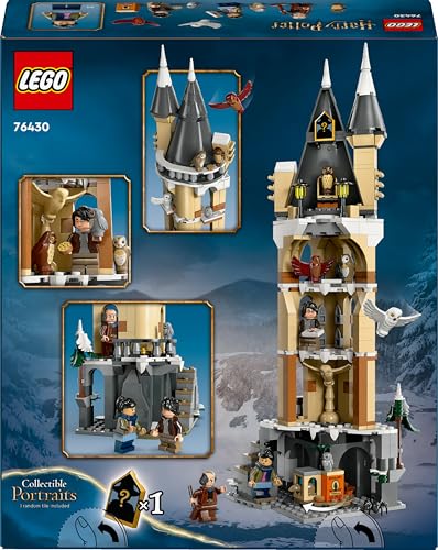 LEGO Harry Potter Eulerei auf Schloss Hogwarts, Abenteuer-Set mit Spielzeug-Tieren und 3 Mini-Figuren, Spielzeug zum Film für Kinder, Geschenk für Mädchen, Jungen und alle Fans ab 8 Jahren 76430