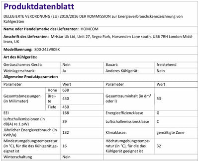 HOMCOM Weinkühlschrank 20 Flaschen 53L 5-18℃ Kompressor Getränkekühlschrank mit Anti-UV Glastür, Flaschenkühlschrank mit LED-Leuchte, Kleiner Weinschrank mit Touch-Screen Schwarz