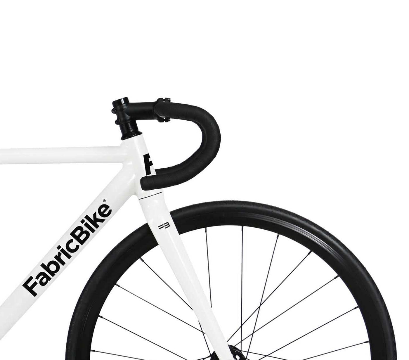FabricBike Light PRO - Fixed Gear Fahrrad, Single Speed Fixie Starre Nabe, Aluminium Rahmen und Gabel, Räder 28", 6 Farben, 3 Größen, 8.45 kg (Größe M) (L-58cm, Light Pro Glossy White)