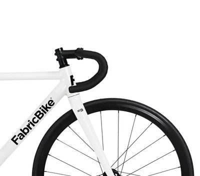 FabricBike Light PRO - Fixed Gear Fahrrad, Single Speed Fixie Starre Nabe, Aluminium Rahmen und Gabel, Räder 28", 6 Farben, 3 Größen, 8.45 kg (Größe M) (L-58cm, Light Pro Glossy White)
