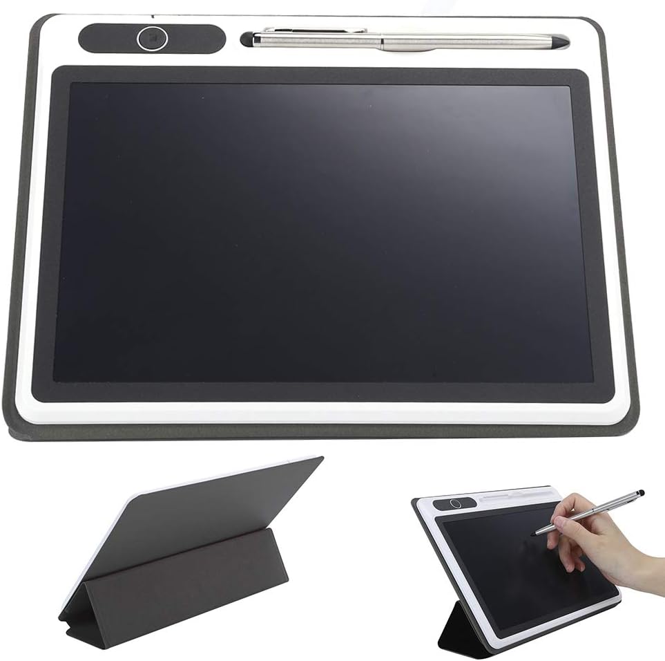 Tbest Professionelles Tragbares Digitales Doodle-Board, LCD-Schreibtafel, Elektronischer Notizblock, LCD-Tablet, Zeichenblock, Geschäftsbedarf, Handmalwerkzeug, 22,9 cm, Schwarz, mit (sc