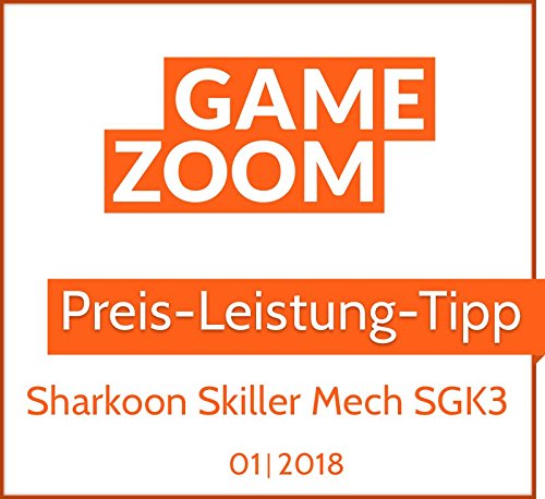 Sharkoon, Verkabelt, Skiller Mech SGK3 Mechanische Gaming Tastatur (mit RGB-Beleuchtung, rote Schalter, N-Key-Rollover, 1000 Hz Polling Rate) schwarz