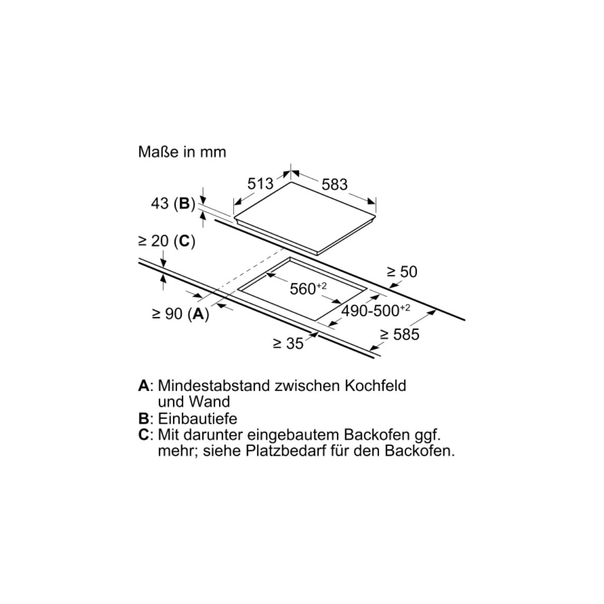 Siemens EQ110KA1Z iQ100 Herd-Glaskeramik-Kochfeld-Kombination (herdgesteuert), 59,4 cm breit, Schnellaufheizung, 3D-Heißluft Plus Backen auf 3 Ebenen