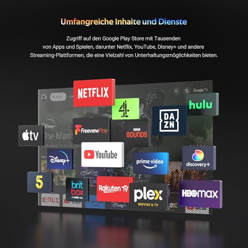 Antteq S50-AU1Q1 Fernseher 50 Zoll (126cm) Smart TV,Android TV,4K Ultra HD,Triple Tuner,Google Play Store,DAZN,Bluetooth-Sprachfernbedienung,WiFi
