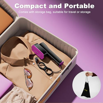Tragbarer Dampfglätter, 1300W Reise Dampfglätter mit 100ml Wasser Tank, 2 In 1 Steamer Dampfglätter Bügeleisen, 1.32 lbs Leicht Hemdenbügler, Reisegröße Tragbares Mini Steam Iron für Reisen Haus