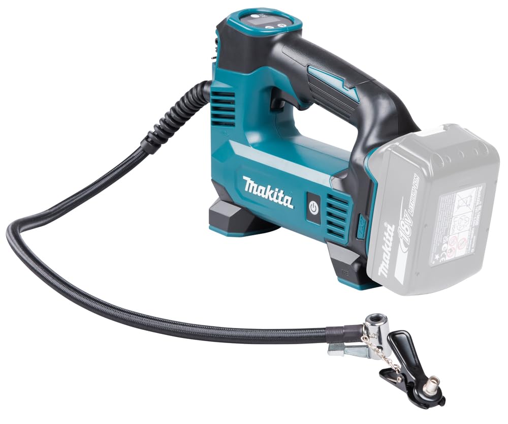 Makita DMP180Z Akku-Kompressor 8,3 bar 18 V (ohne Akku, ohne Ladegerät) Blau, Silber