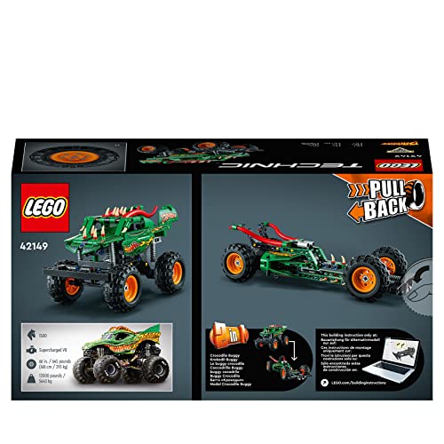 LEGO 42149 Technic Monster Jam Dragon, Monster Truck-Spielzeug für Jungen und Mädchen, 2in1-Rennwagen für Offroad-Stunts und als Geschenk für Kinder