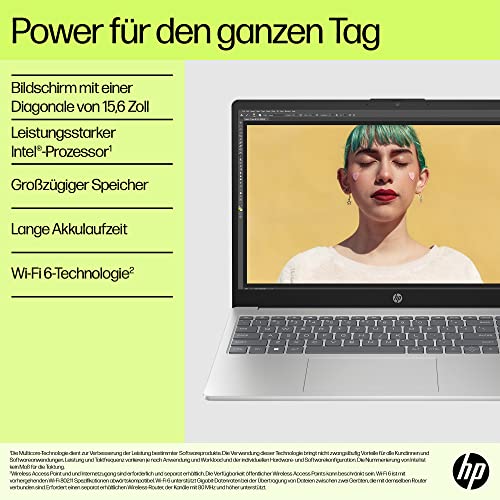 HP Laptop | 15,6" FHD Display | Intel N100 | 4 GB DDR4 RAM | 128 GB UFS | Intel UHD Graphics | Windows 11 Home im S-Modus | QWERTZ | Natural Silver