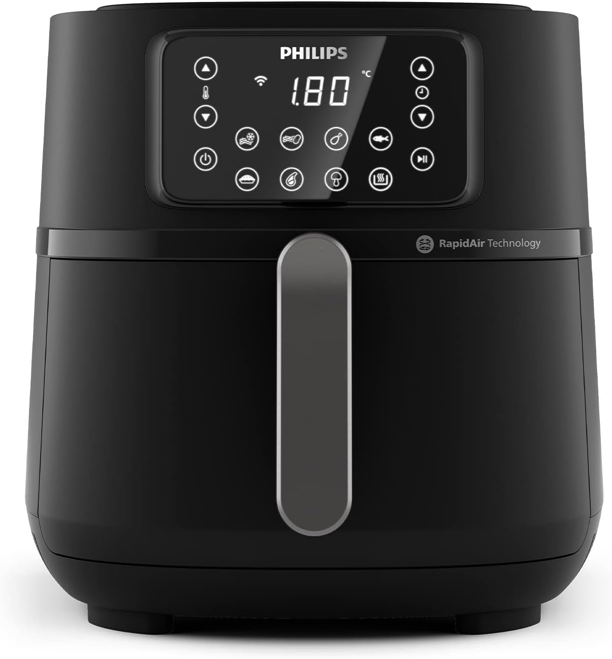 Philips Domestic Appliances Philips Airfryer 5000 Series XXL, 7,2 l (1,4 kg), 6 Portionen, 16-in-1 Airfryer, angeschlossenes WLAN, 90% weniger Fett mit Rapid Air Technologie, HomeID App (HD9285/91)