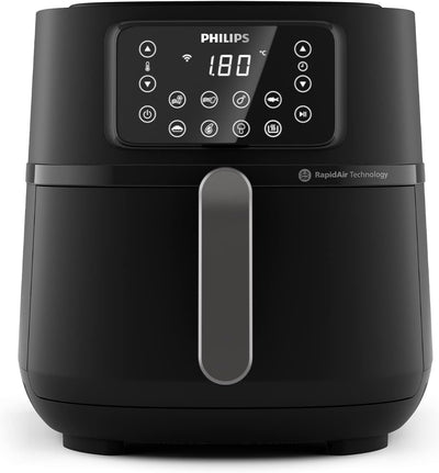 Philips Domestic Appliances Philips Airfryer 5000 Series XXL, 7,2 l (1,4 kg), 6 Portionen, 16-in-1 Airfryer, angeschlossenes WLAN, 90% weniger Fett mit Rapid Air Technologie, HomeID App (HD9285/91)