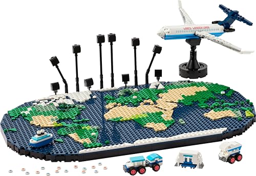 LEGO Reiseerinnerungen, Spielzeugweltkarte, BAU- und Spielset für Mädchen und Jungen, Geschenk für Familien, die Abenteuer und Reisen lieben, kreative Aktivität, Sammlerstück 41838