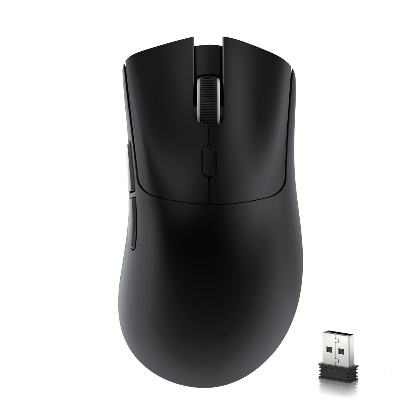 MAMBASNAKE × Attack Shark R1 59 g leichte kabellose Tri-Mode-Gaming-Maus, 2,4 GHz/Bluetooth/Kabelverbindung, 5 programmierbare Tasten, 6 einstellbare DPI bis zu 18000, PixArt PAW3311– Schwarz