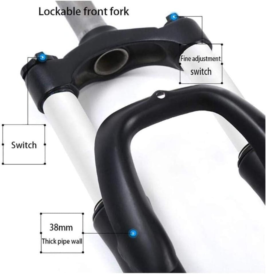 Wmmner Mountainbike, 66 cm (26 Zoll), mit Integralrad, Unisex, Federung, Mountainbike, 21 Gänge, 24 Gänge, 27 Gänge, Weißblau, 21 Gänge