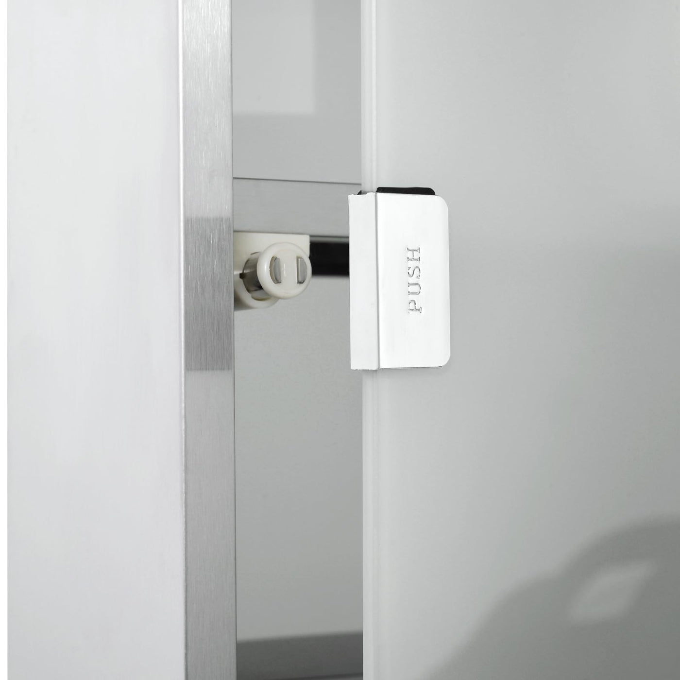 HOMCOM Medizinschrank mit Schloss, Edelstahl Arzneischrank für Erste Hilfe, 30 x 12 x 60 cm, abschließbar