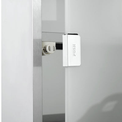 HOMCOM Medizinschrank mit Schloss, Edelstahl Arzneischrank für Erste Hilfe, 30 x 12 x 60 cm, abschließbar