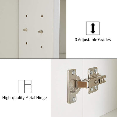 CLIPOP Badezimmer Spiegelschrank,Badezimmerschrank mit Einzeltür Verspiegelt und 2 Einlegeböden,Holz Badschrank Hängend Wandschrank mit Spiegel,45 x 17 x 52 cm