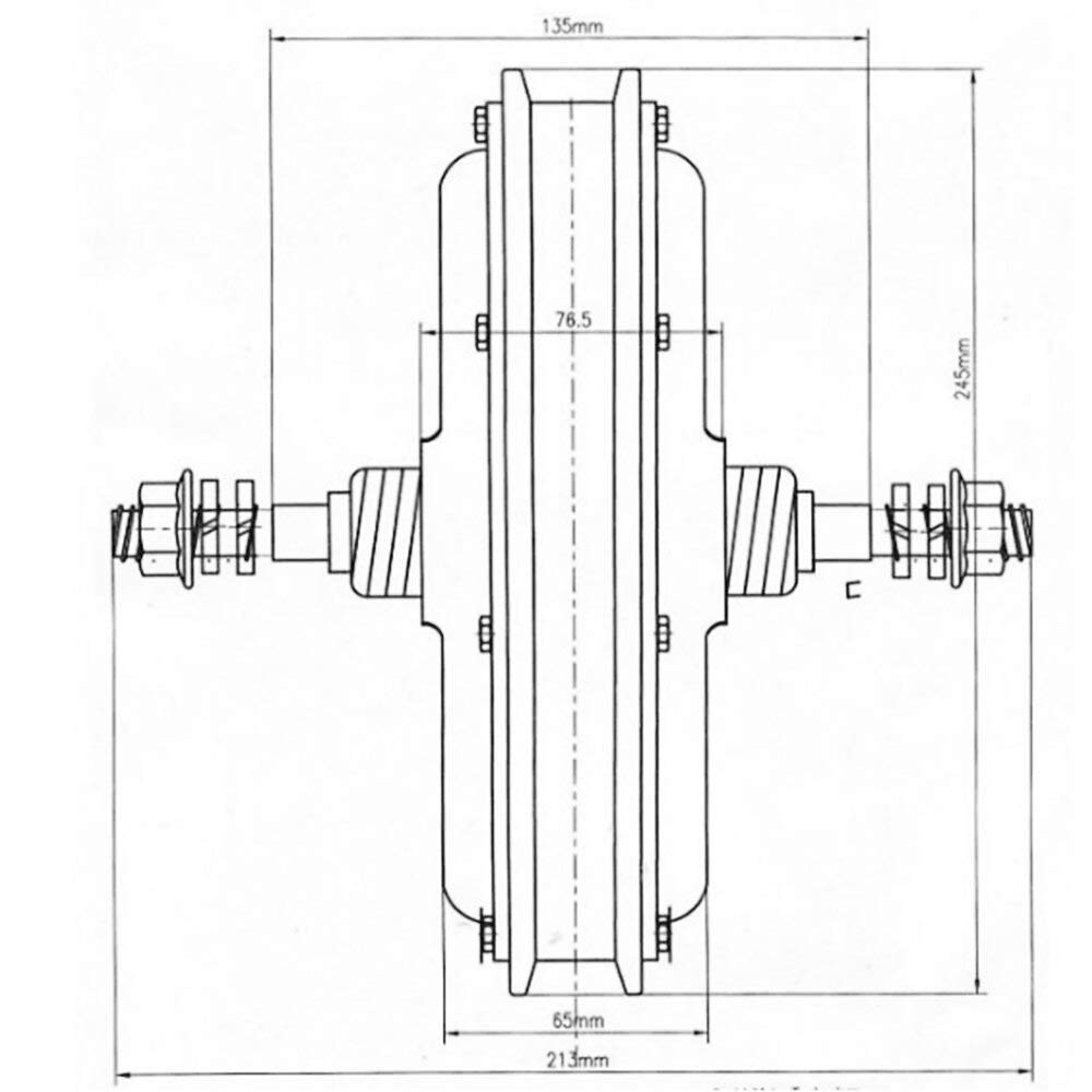 OBLLER 28" 48V/1000W Elektro-Fahrrad Kit Hinterrad Ebike Elektrofahrrad Umbausatz Kit (48V 1000W)