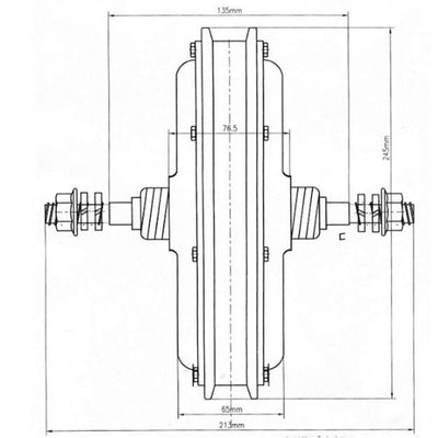 OBLLER 28" 48V/1000W Elektro-Fahrrad Kit Hinterrad Ebike Elektrofahrrad Umbausatz Kit (48V 1000W)