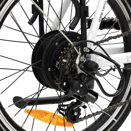 VecoCraft E-Pax e Bike klapprad, Elektro klapprad 20 Zoll, mit herausnehmbarem 36V 13Ah Akku, Reichweite bis zu 55-95km, 250W Heckmotor, 7-Gang elektrofahrräder