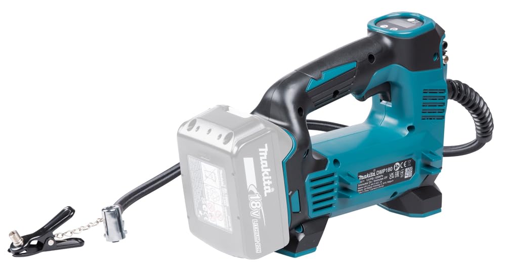 Makita DMP180Z Akku-Kompressor 8,3 bar 18 V (ohne Akku, ohne Ladegerät) Blau, Silber