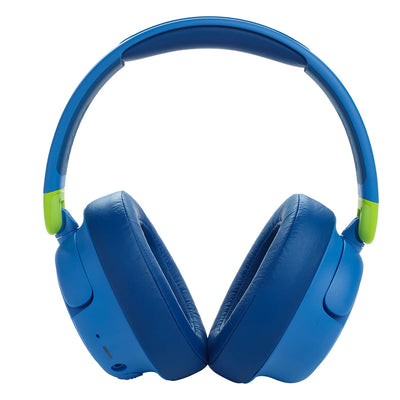 JBL JR 460NC On-Ear-Kopfhörer, kabellos, für Kinder, bis zu 30 Stunden Wiedergabe und sicherer Klang – Blau
