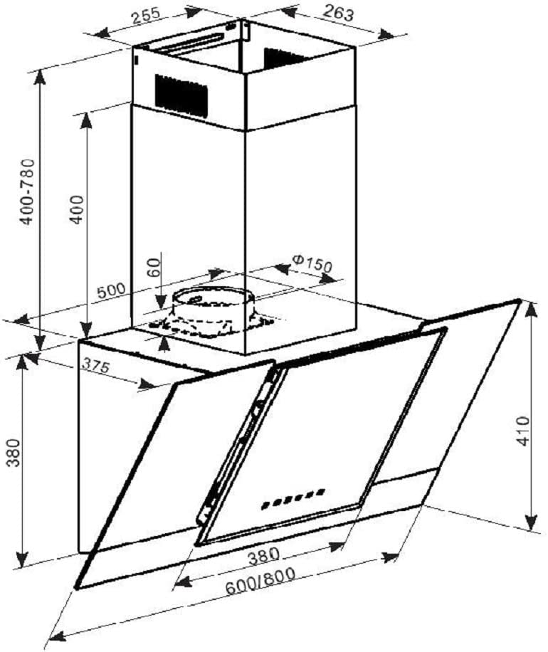 Kaiser Set - Backofen EH 6326 SP, Gaskochfeld KCG 6380, Dunstabzugshaube AT 6438 F ECO